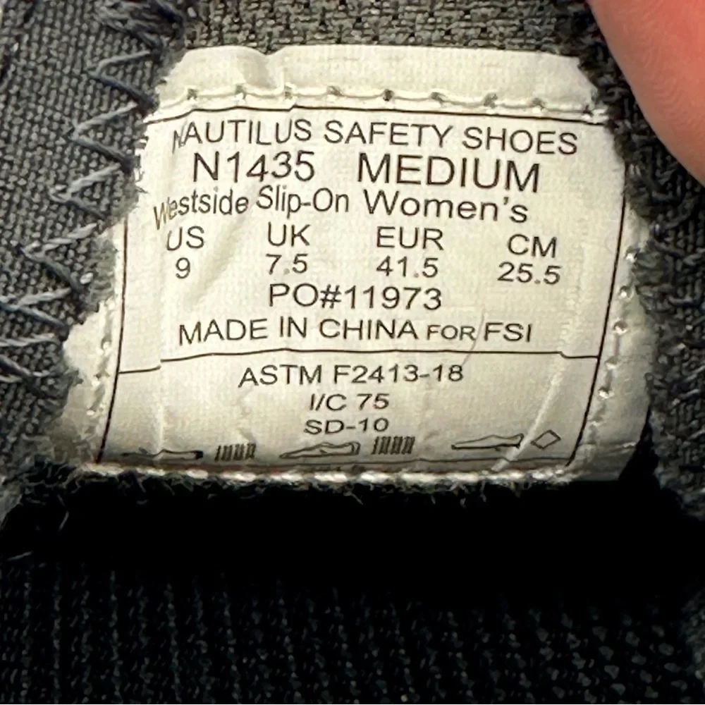 Nautilus Westside Black Denim Slip-On Safety Sneakers